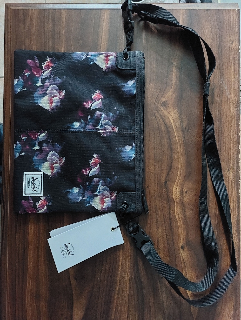 Herschel Supply Company Black Floral Crossbody Bag